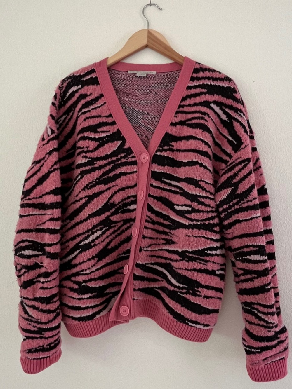 Stella McCartney Oversized Zebra Print Sweater, Size 38 (US Small)